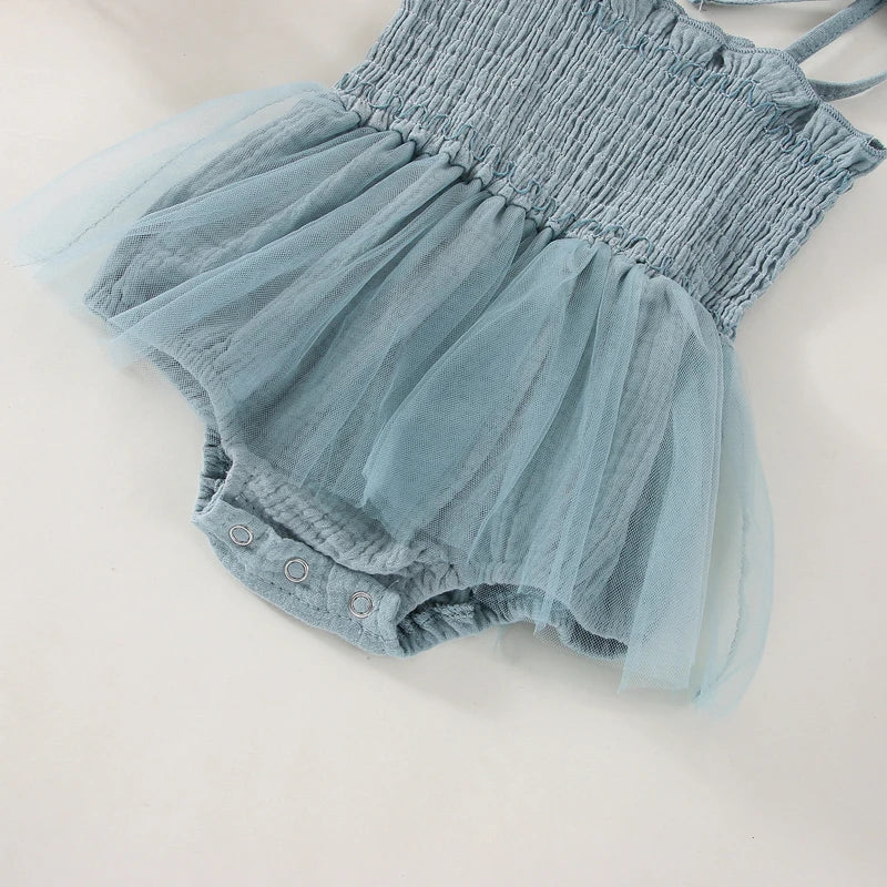 Lioraitiin 0-18M 2Pcs Newborn Infant Baby Girls Boys Sleeveless Strap