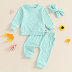 Lioraitiin Toddler Girl Outfit Daisy Embroidery Long Sleeve