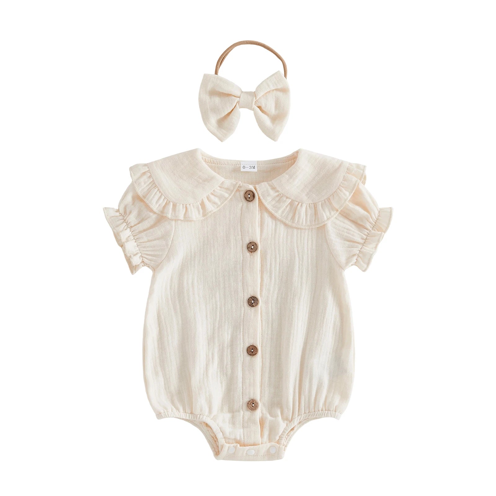 Lioraitiin Baby Girls 2 Piece Outfits Adorable Solid Color Short