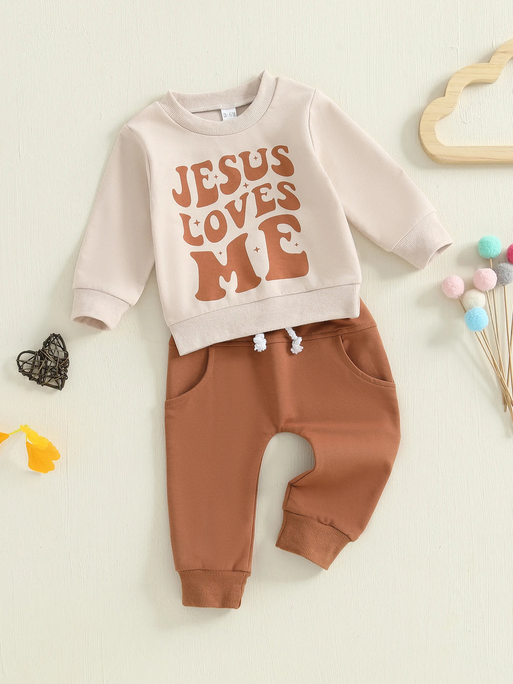 Lioraitiin Toddler Baby Boy Outfit Letter Print Long Sleeve