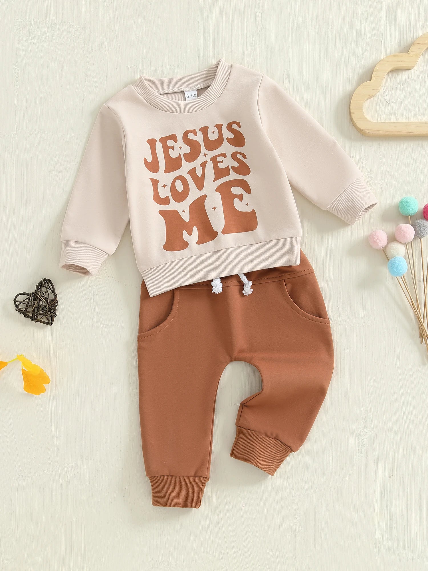 Lioraitiin Toddler Baby Boy Outfit Letter Print Long Sleeve