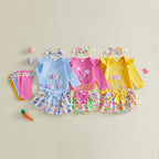 Baby Girl Easter Outfit, Long Sleeve Letters Romper with Eggs Print