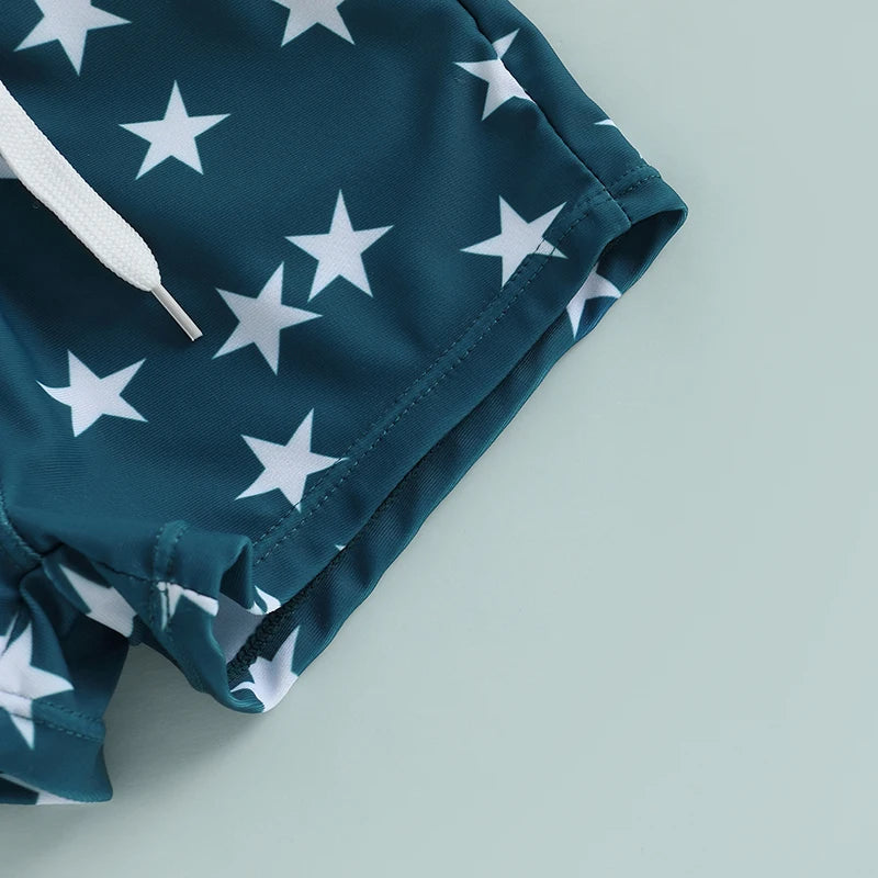 Lioraitiin Toddler Baby Boys Beach Shorts Kids Independence Day