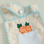 Lioraitiin 0-18M Baby Boys Girls Easter Romper Overalls Rabbit Carrot