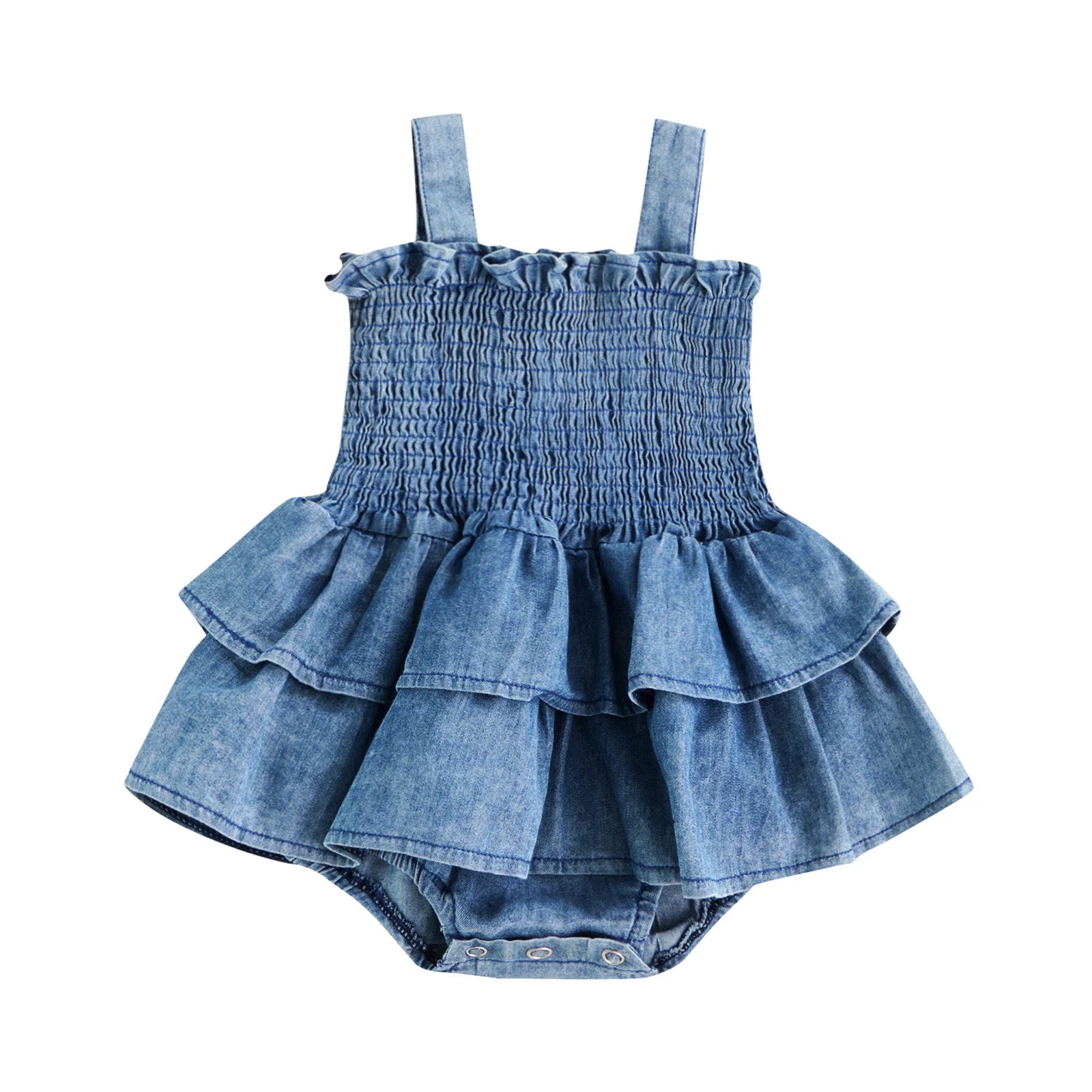 Lioraitiin 0-18M Infant Baby Girl Bodysuit Sleeveless Suspender
