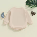 Lioraitiin Baby Girls Boys Romper Long Sleeve Crewneck Tractor