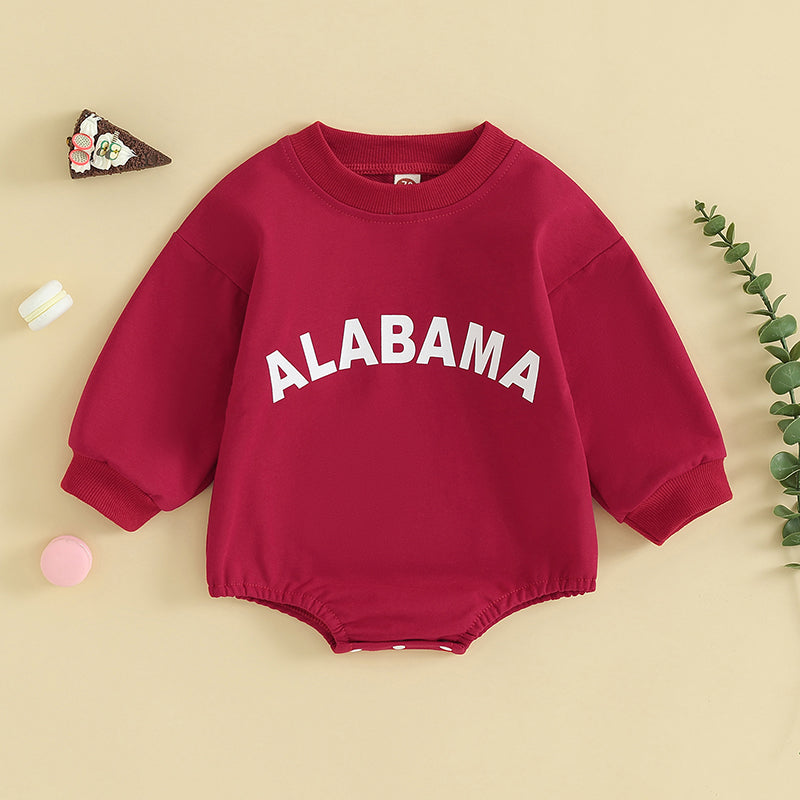 Lioraitiin 0-24M Baby Boy Girl Football Bodysuit Sweatshirt Oversize
