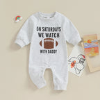 Lioraitiin 0-18M Infant Baby Girl Boy Romper Soccer Letter Print Long