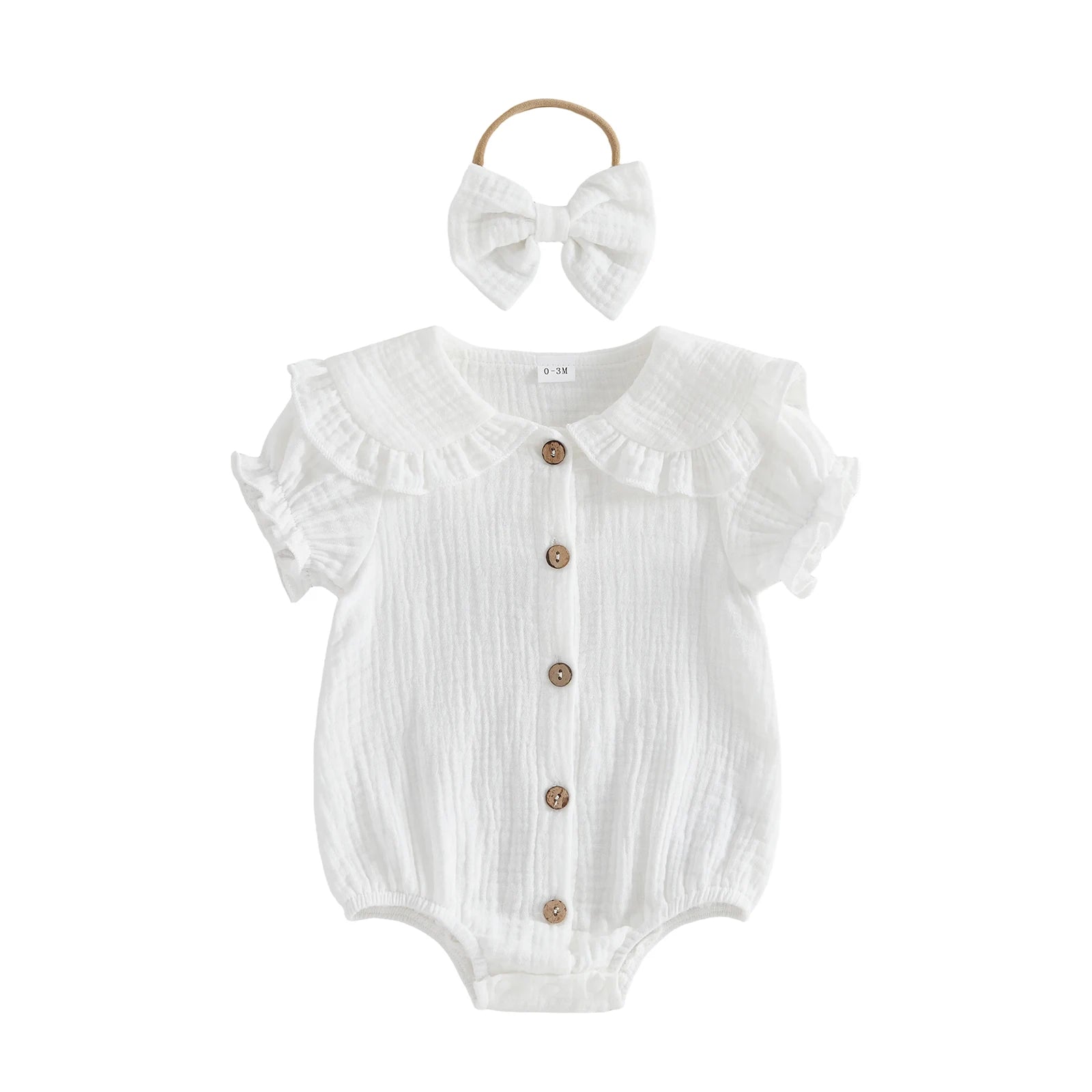 Lioraitiin Baby Girls 2 Piece Outfits Adorable Solid Color Short