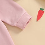 Lioraitiin Baby Girls Boys Easter Rompers Plush Bunny Embroidery Fur