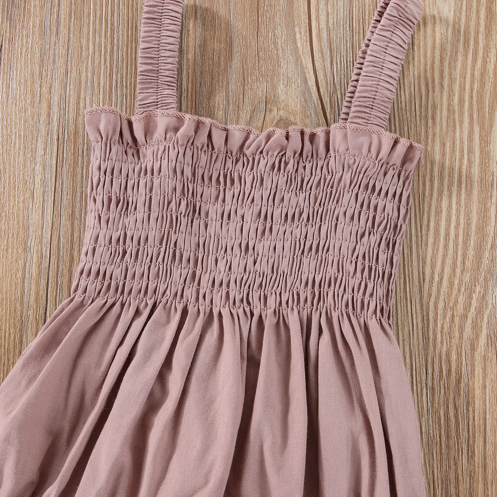 Lioraitiin 0-18M Infant Baby Girl 2Pcs Sleeveless Solid Bodysuit