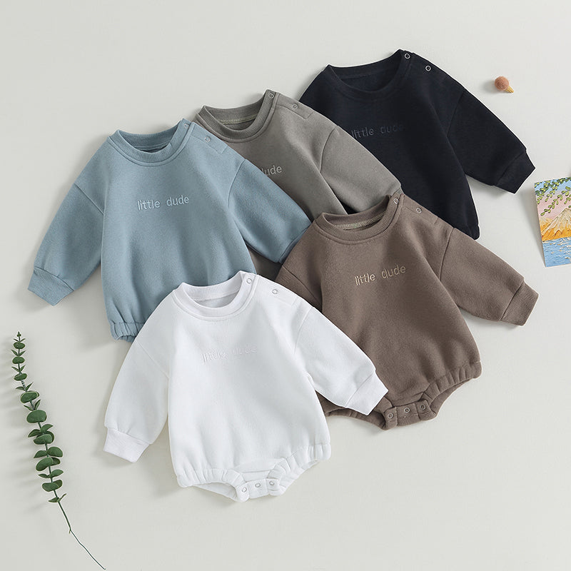 Lioraitiin 0-18M Infant Baby Boys Sweatshirt Bodysuit Long Sleeve