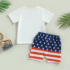 Lioraitiin 0-3Years Toddler Boys 4th of July Outfits Short Sleeve