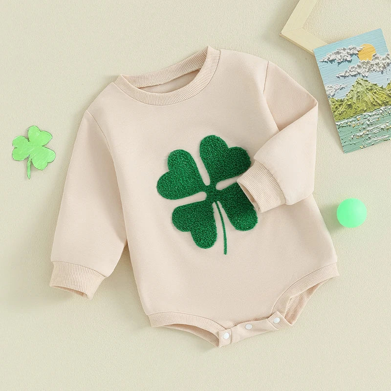 Lioraitiin Newborn Baby Boy Girl St Patricks Day Outfit Green Four