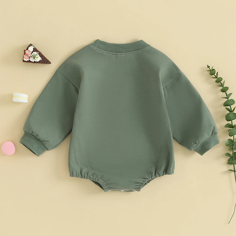 Lioraitiin 0-24M Baby Boy Girl Football Bodysuit Sweatshirt Oversize