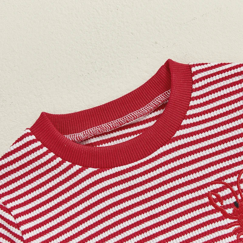 Lioraitiin Newborn Baby Girls Romper Lobster Stripe Pattern Short