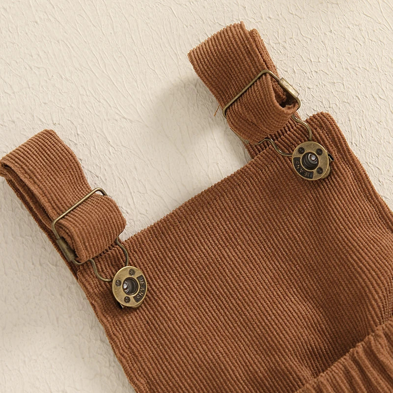 Lioraitiin Baby Girl Outfit Solid Ruffled Long Sleeve Crew Neck