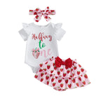 Lioraitiin Baby Girls Shorts Set Short Sleeve Letters Print Romper