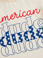 Lioraitiin Toddler Baby Boys Patriotic 4th of July Outfit Letter