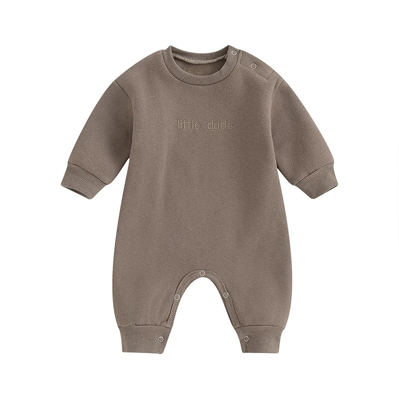 Lioraitiin 0-18M Infant Baby Boys Girl Jumpsuit Cute Letter