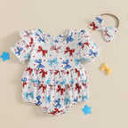 Lioraitiin Baby Girl 4th of July Outfit Love Heart Star Pattern