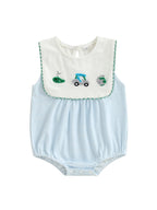 Lioraitiin Baby Boy Romper Sleeveless Crew Neck Striped Bodysuit for
