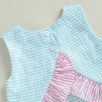 Lioraitiin Toddler Baby Girl Outfits Sleeveless Golf Embroidery Tank