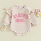 Lioraitiin 0-18M Daddys Girls Newborn Baby Ruffle Long Sleeve