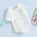 Lioraitiin 0-24M Infant Baby Girls Boys Bodysuit Short Sleeve Crew