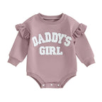 Lioraitiin 0-18M Daddys Girls Newborn Baby Ruffle Long Sleeve