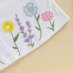 Lioraitiin Kid Girl Hooded Beach Coverup Floral Embroidery Loose Fit