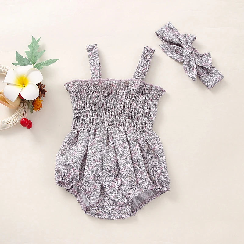 Lioraitiin 0-18M Newborn Infant Baby Girl Fashion Bodysuit Sleeveless