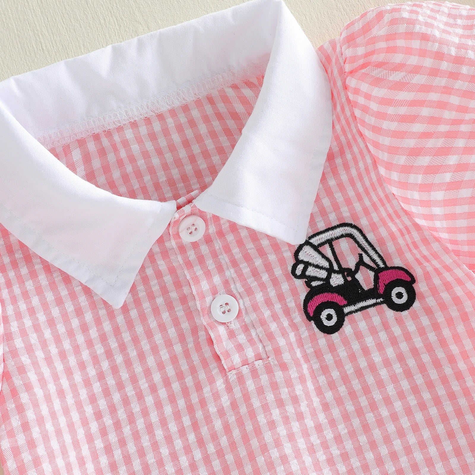 Lioraitiin Toddler Girl A Line Dress Plaid Print Lapel Short Sleeves