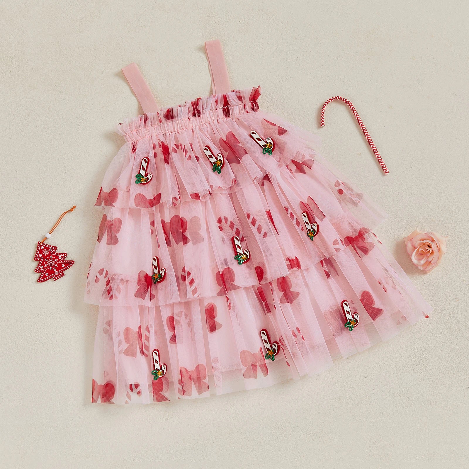 Lioraitiin Toddler Baby Girl Christmas Dress Santa Claus Print