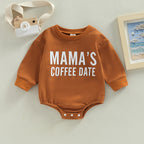 Lioraitiin 0-12M Infant Baby Boy Girl Bodysuit Letter MAMA's Coffee