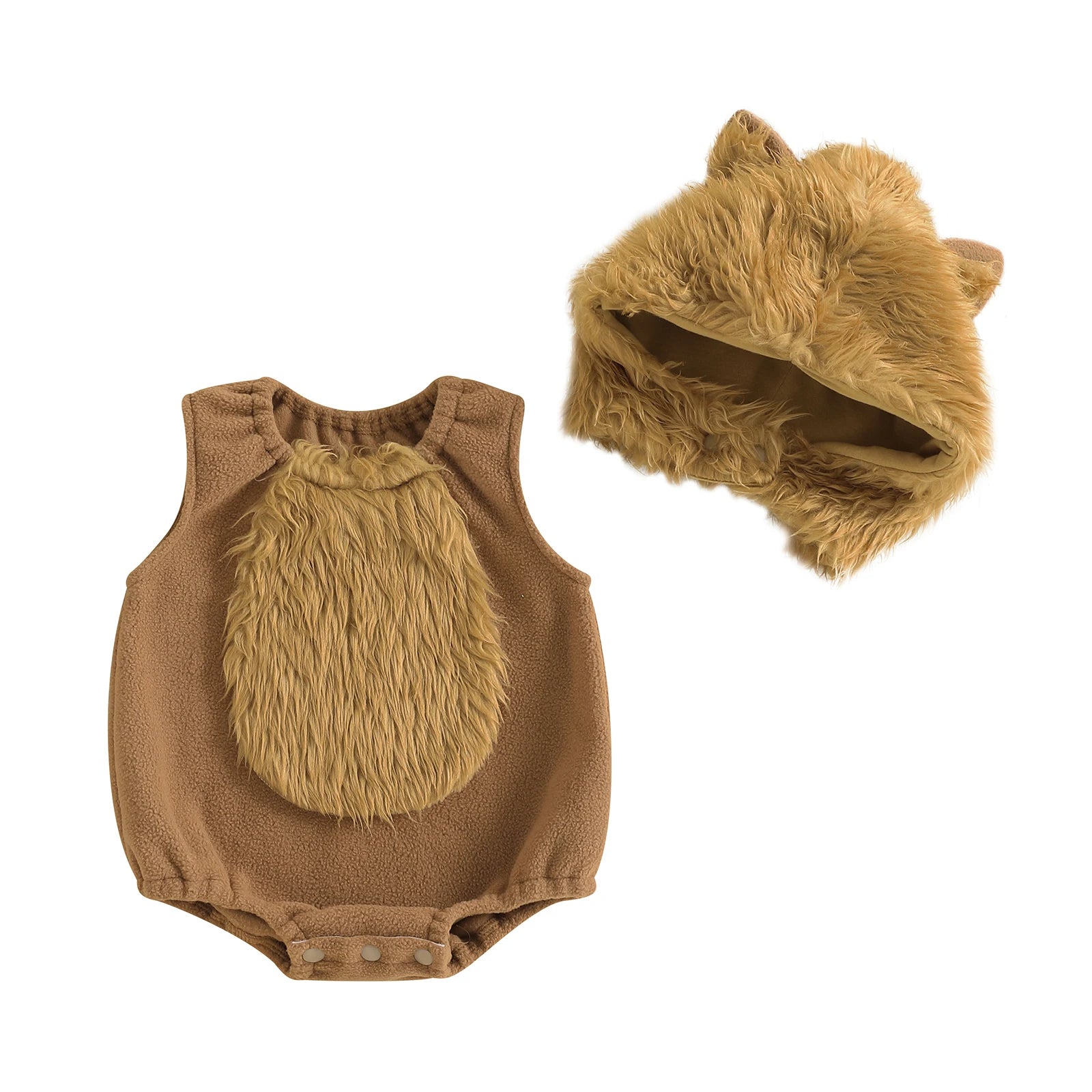 Lioraitiin Baby Boys Halloween Wolf Costume Plush Patchwork