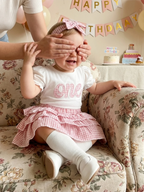 Lioraitiin Baby Girl 1st Birthday Outfit Cute Short Sleeve Letters