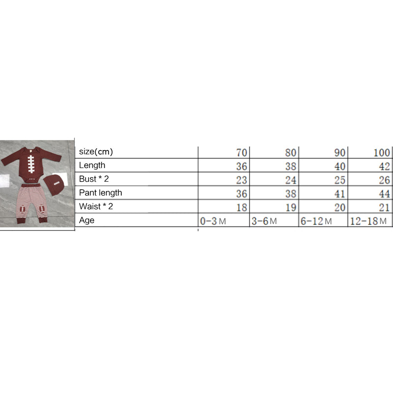 Lioraitiin 0-18M Baby Boy Girl Football Outfit Long Sleeve Sweatshirt