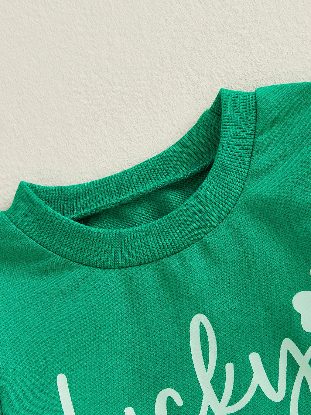 Lioraitiin Toddler Baby Girls Outfits Shamrock Letter Print Crew Neck