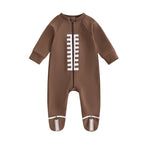Lioraitiin Baby Boys Girls Jumpsuits Long Sleeve Round Neck Rompers