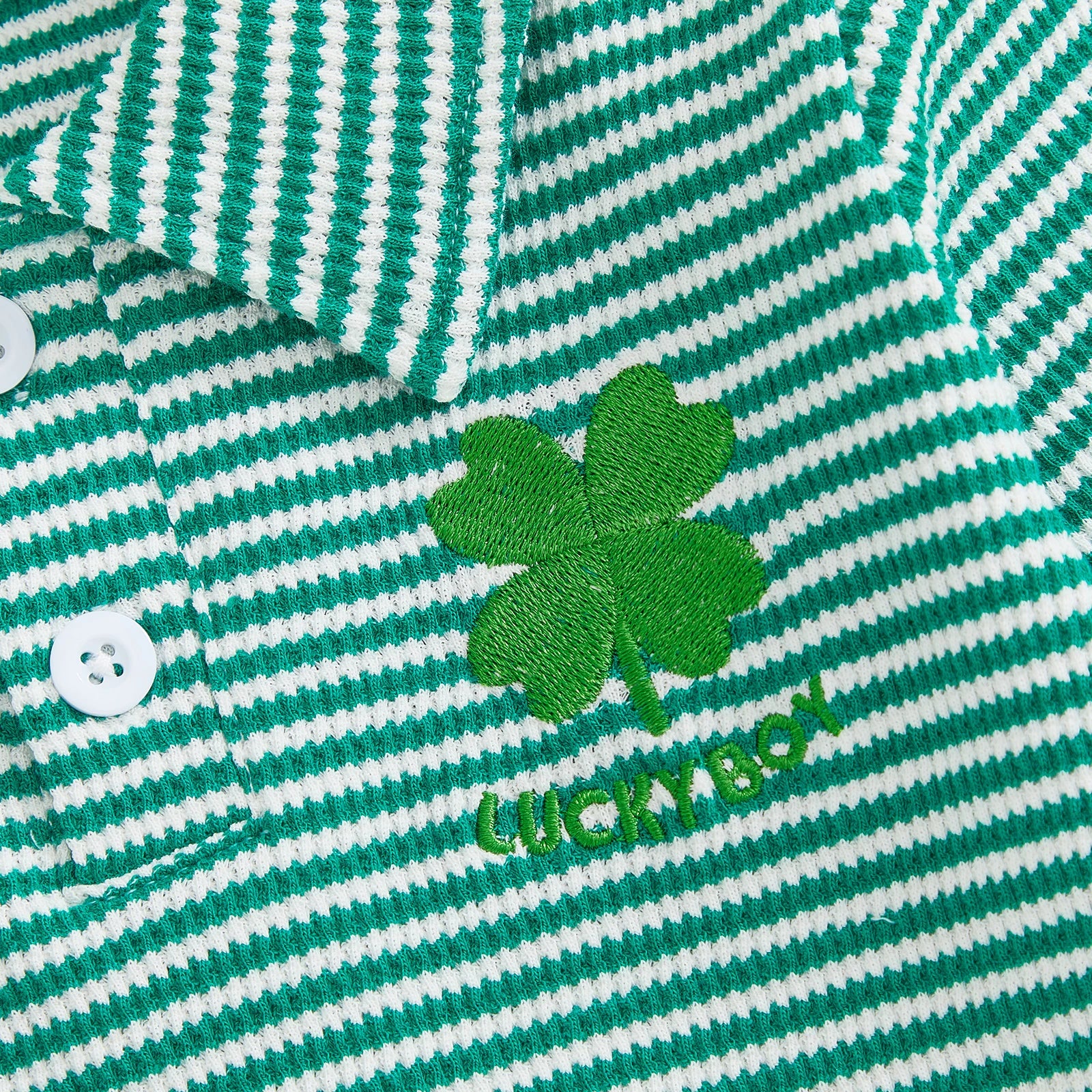 Lioraitiin Toddler Little Boy Irish Sweatshirt Striped Clover Letter