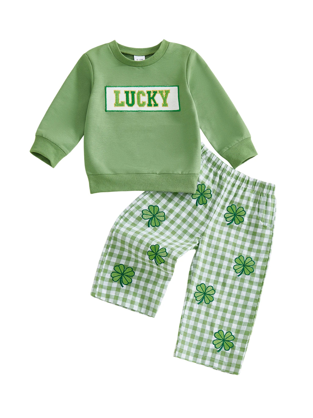 Lioraitiin Toddler Baby Boy Irish Outfit Long Sleeve Crew Neck