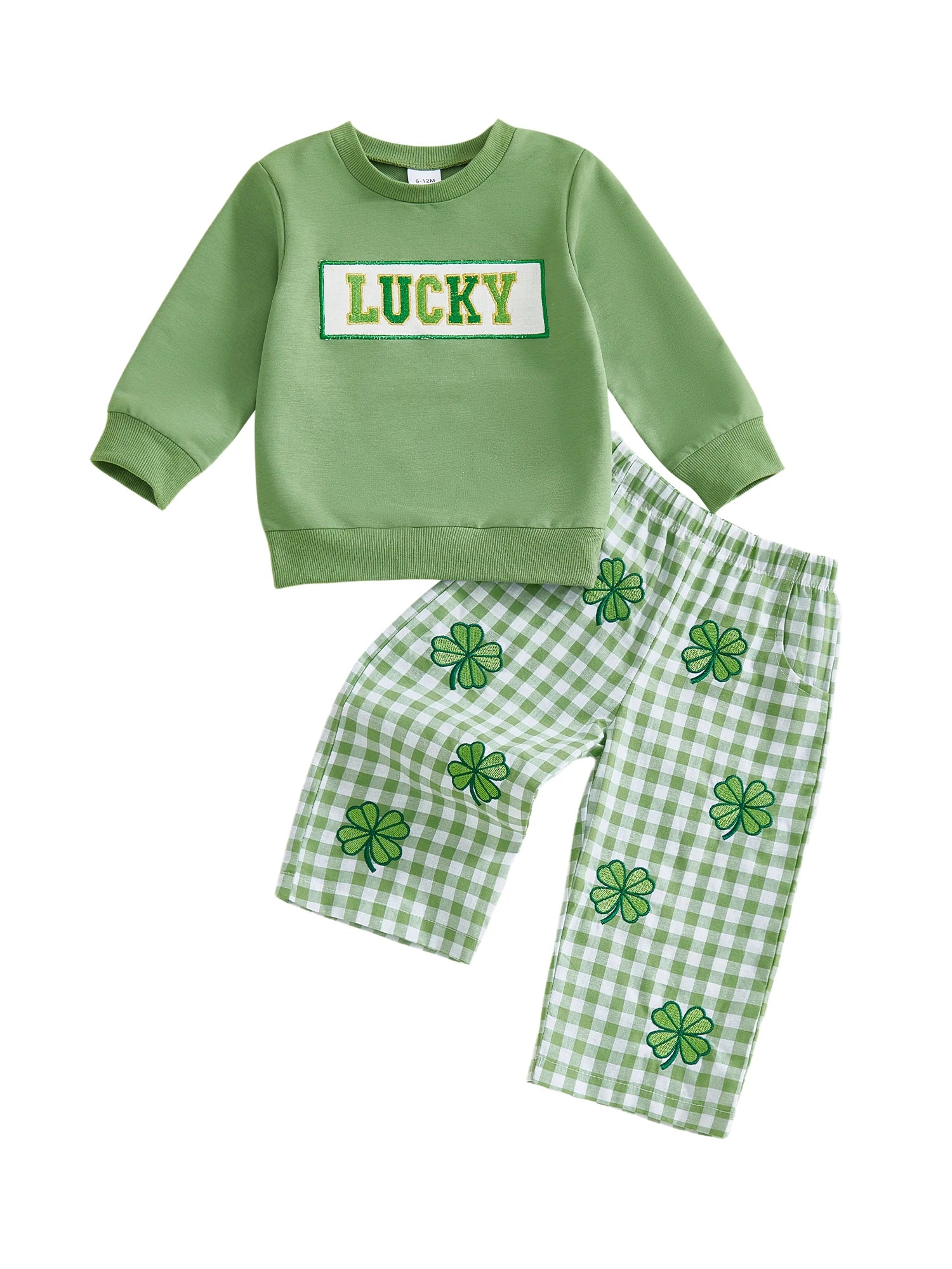 Lioraitiin Toddler Baby Boy Irish Outfit Long Sleeve Crew Neck