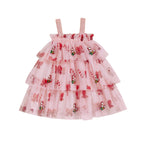 Lioraitiin Toddler Baby Girl Christmas Dress Santa Claus Print