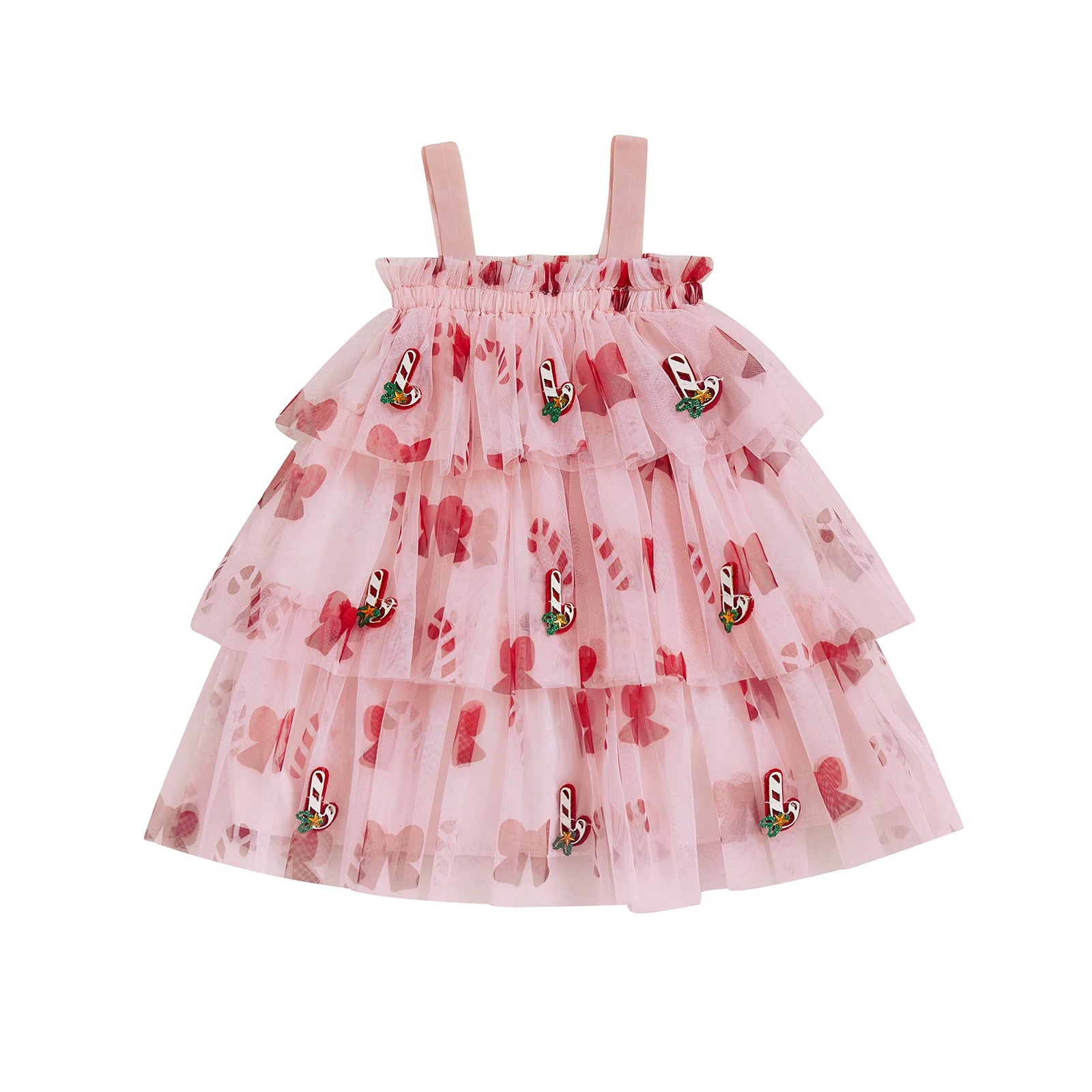 Lioraitiin Toddler Baby Girl Christmas Dress Santa Claus Print