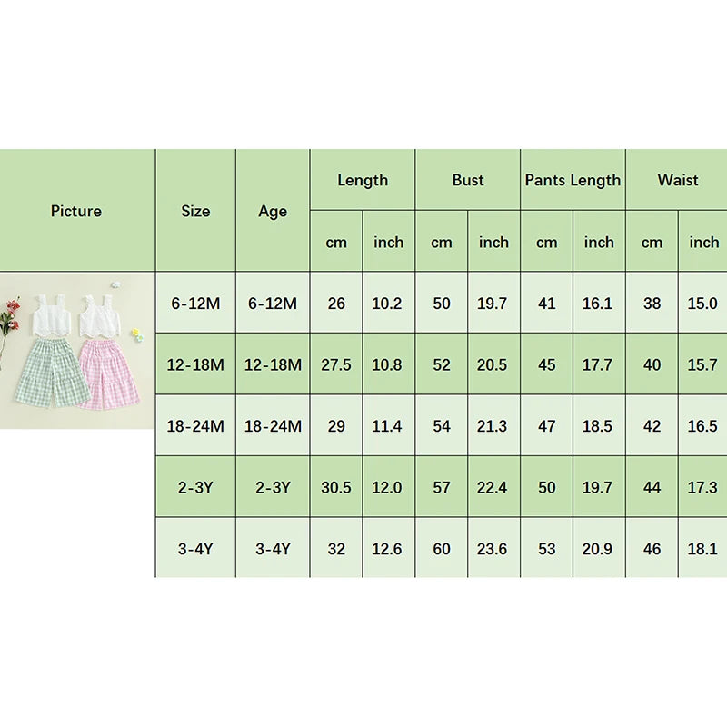 Lioraitiin Toddler Girl Eyelet Embroidery Cami Tops+Elastic Waist