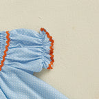 Lioraitiin Toddler Girls Easter Dress Rabbit Carrot Embroidery Short