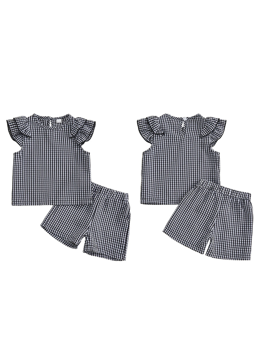 Lioraitiin Toddler Baby Girls Plaid Outfit Fashionable Cute Flying