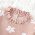 Lioraitiin Toddler Kids Girl Long Sleeve Dress Floral Print Ruffle