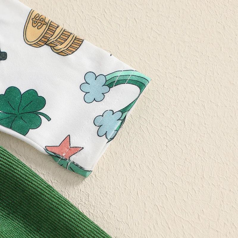 Lioraitiin Newborn Baby Girl St. Patrick's Day Outfit Long Sleeve